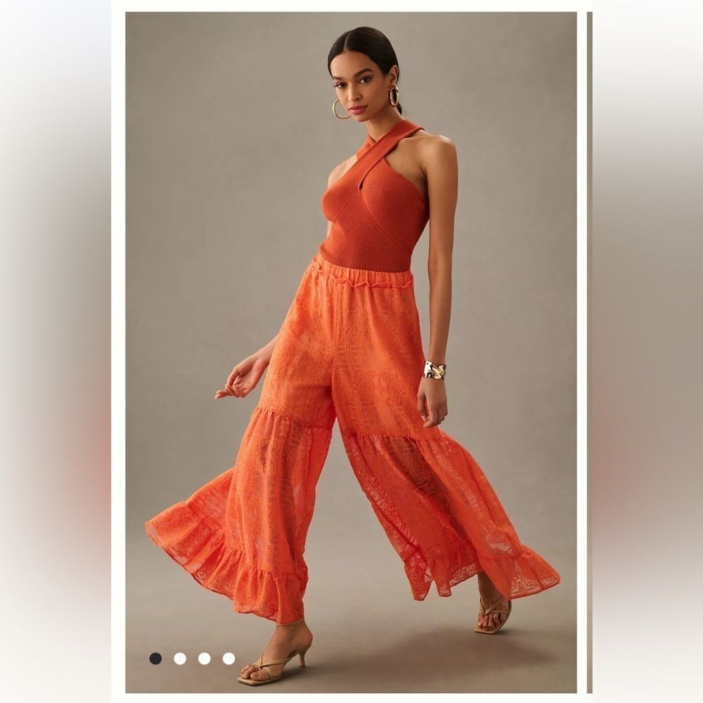 By Anthropologie Chiffon Palazzo Pants